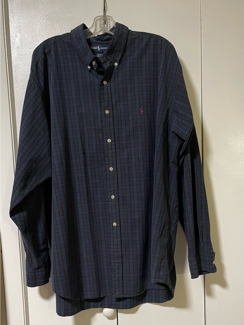 Ralph Lauren Navy, Green, and Black Windowpane Button-Down Shirt